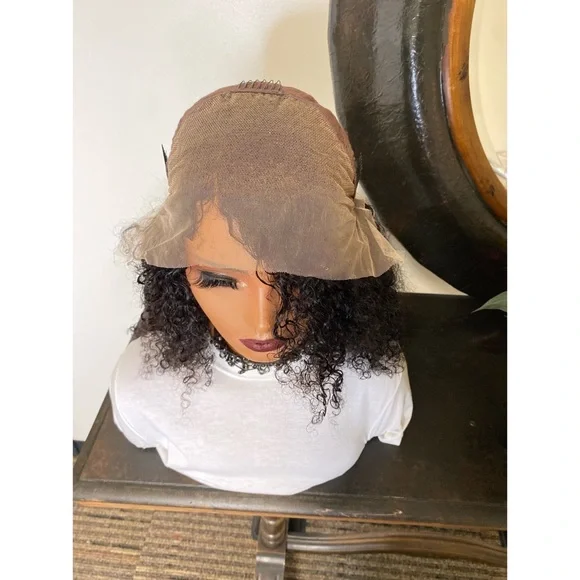 DEANNA18” CURLY NATURAL BLACK 13X4 LACE FRONT WIG